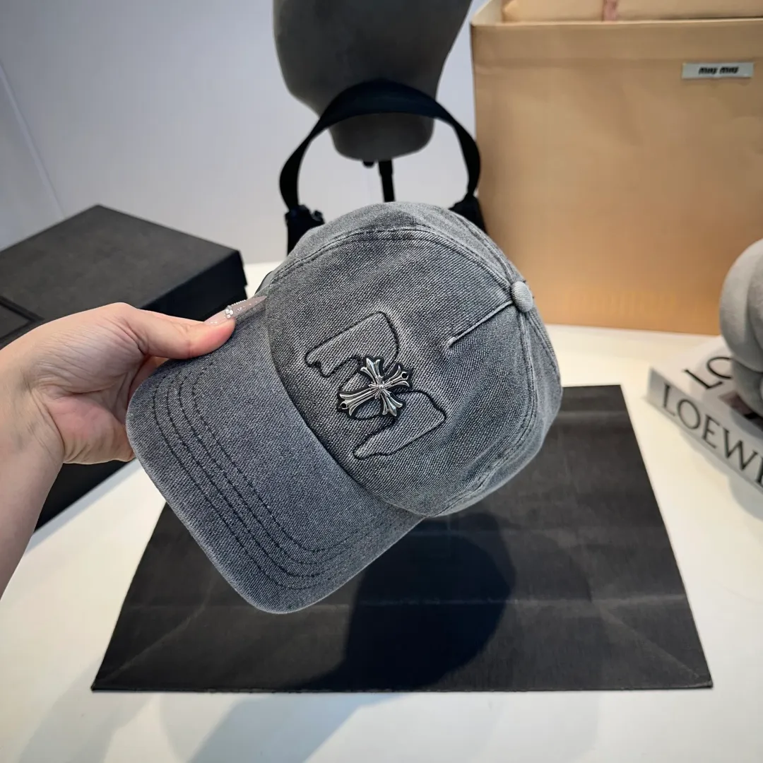 P60 Crow Heart baseball cap, retro cowboy cap, head circumference 57.cm
